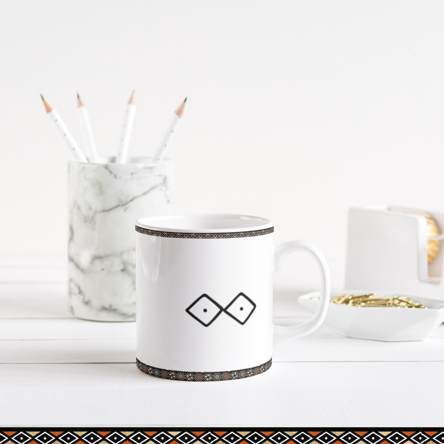Tasse personnalisée à symbole africain