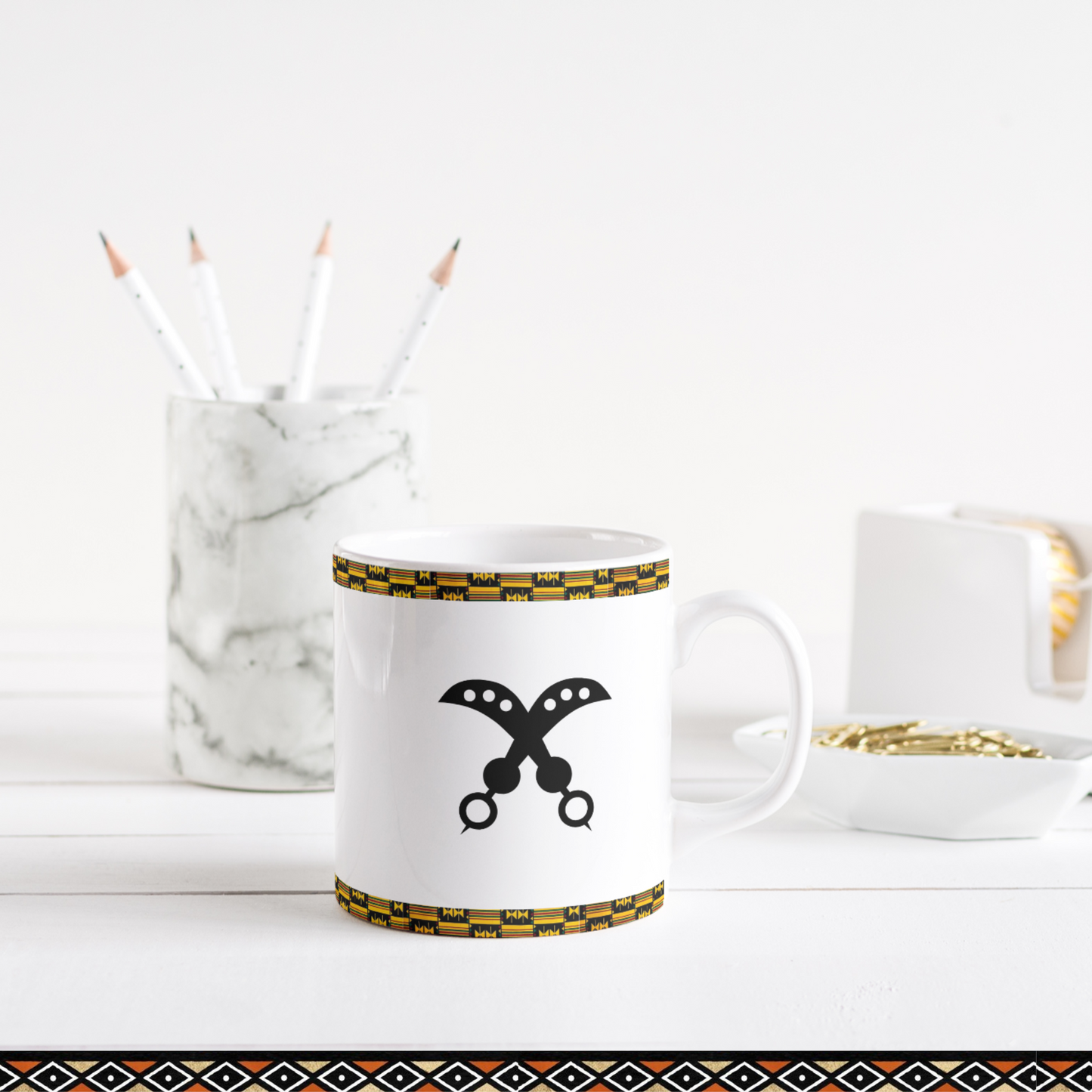 Tasse personnalisée à symbole africain