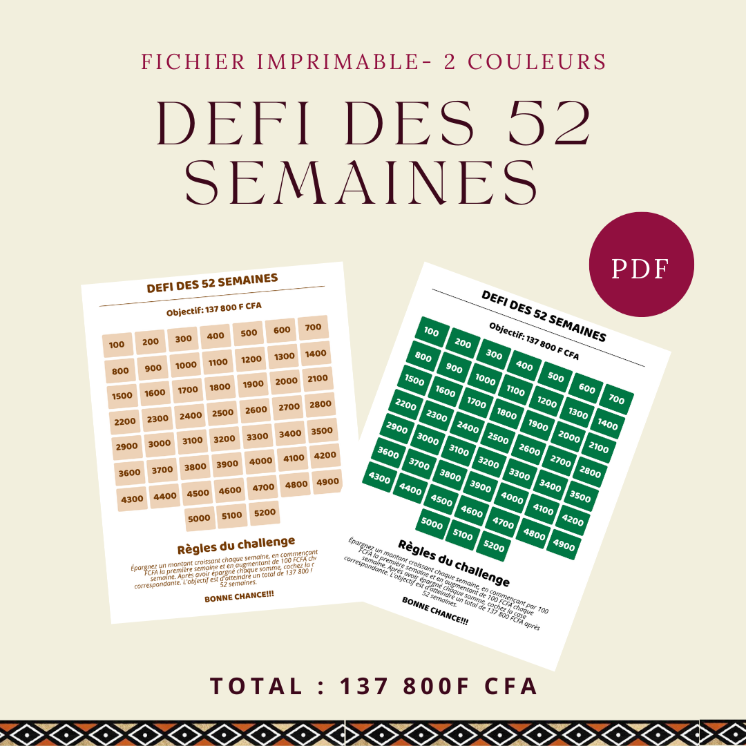 Défi 52 semaines