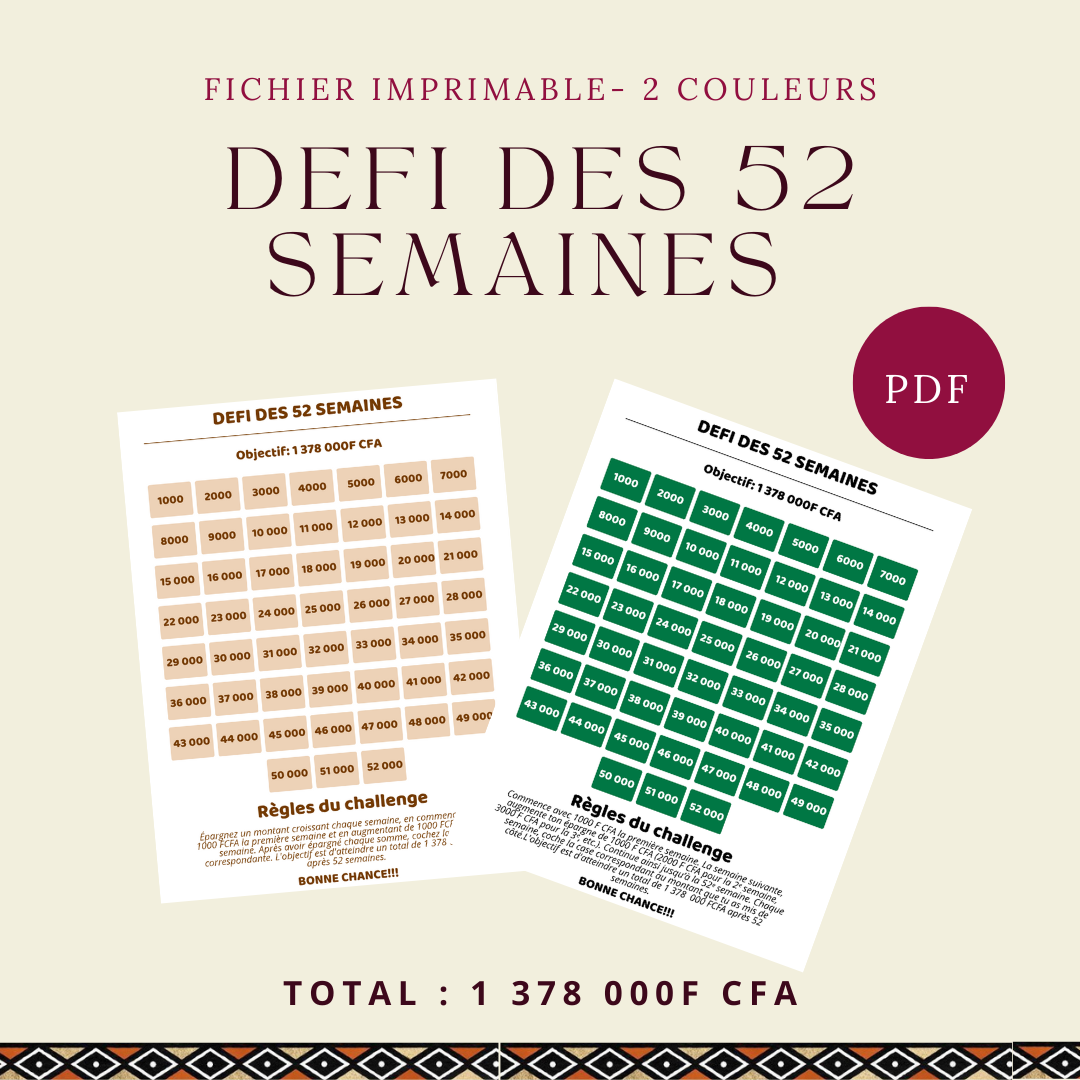 Défi 52 semaines