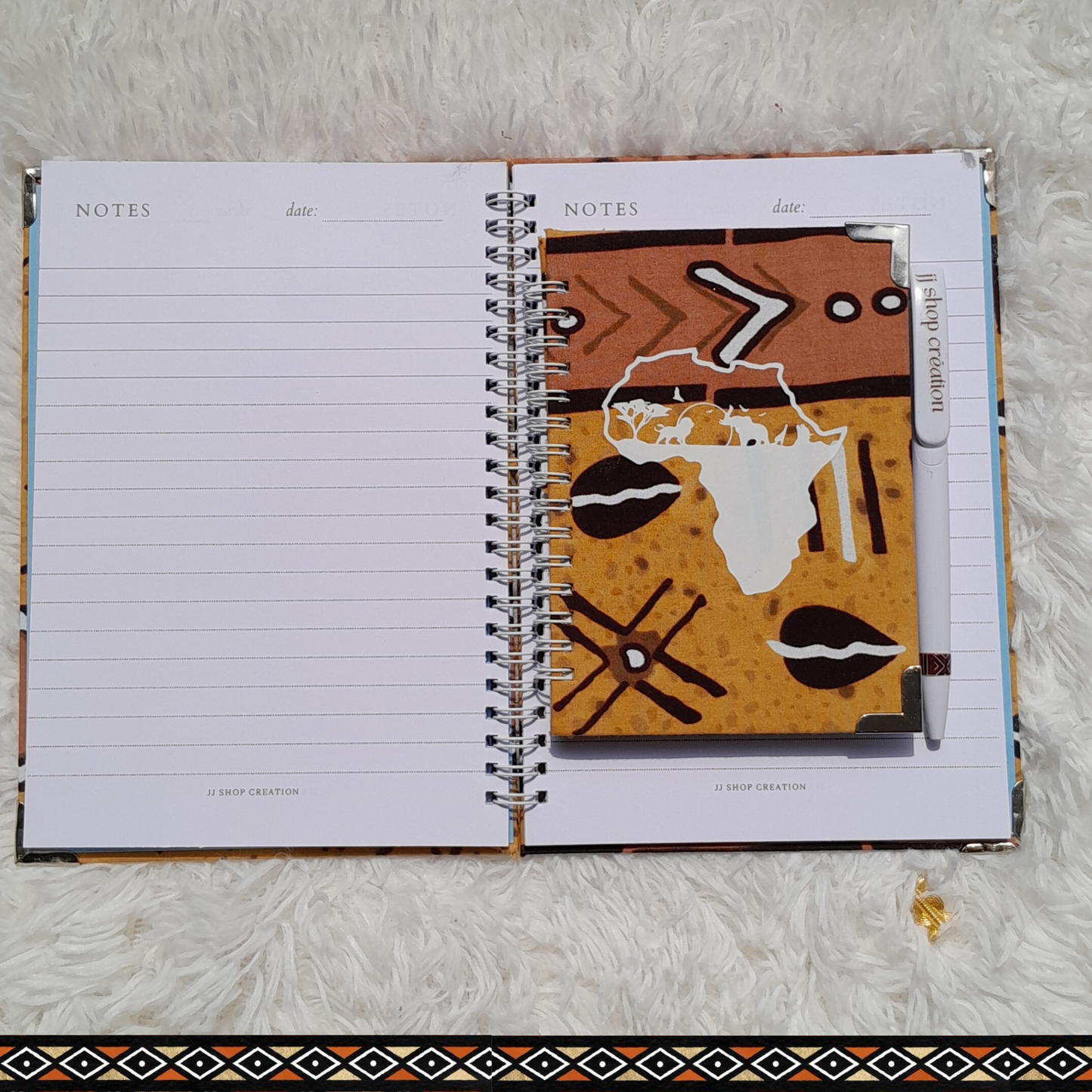 Ensemble carnet de note à spiral