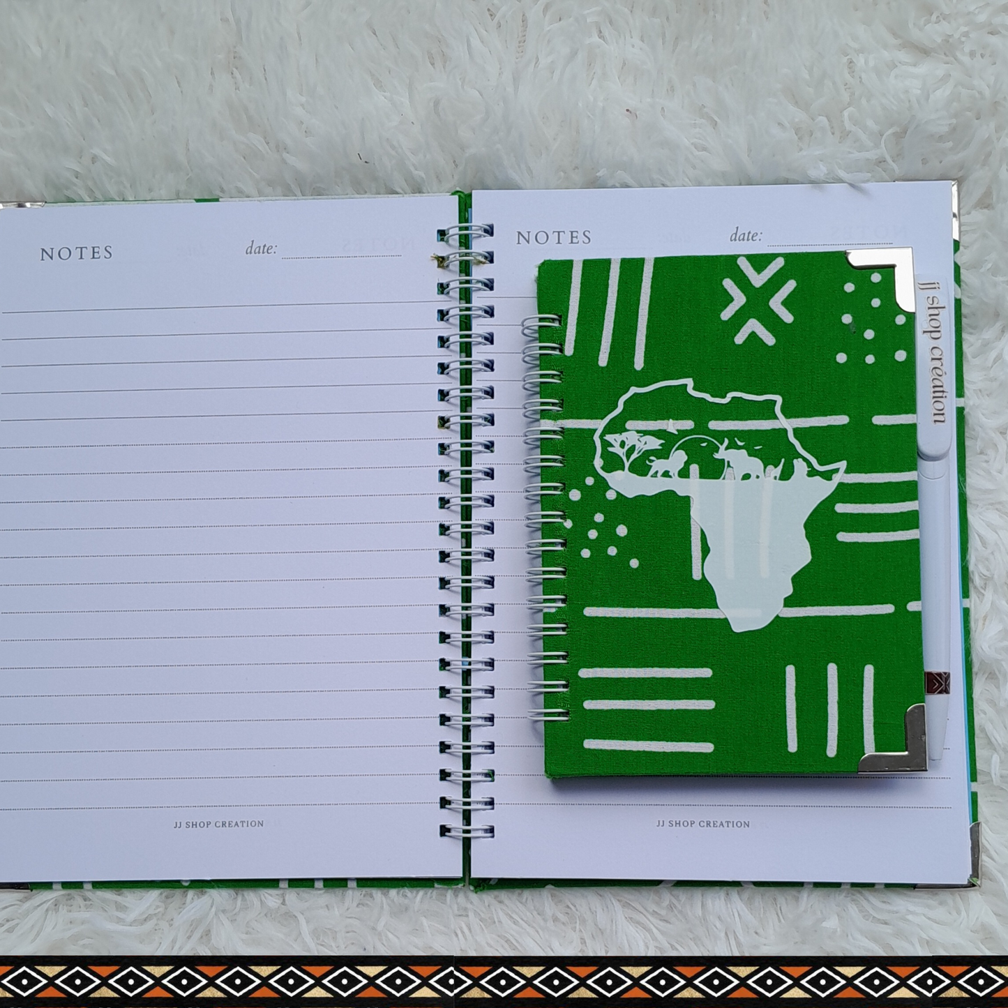 Ensemble carnet de note à spiral