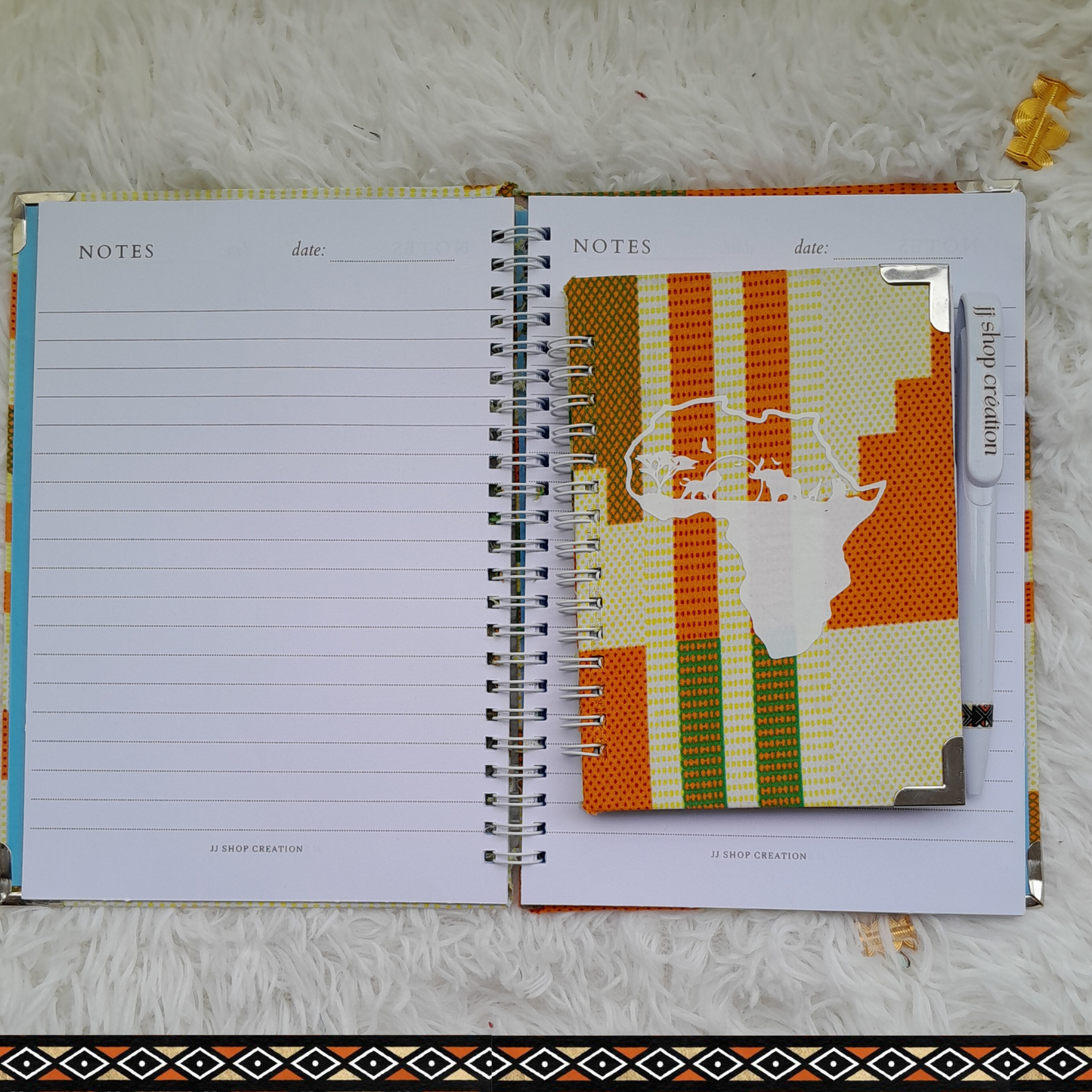 Ensemble carnet de note à spiral