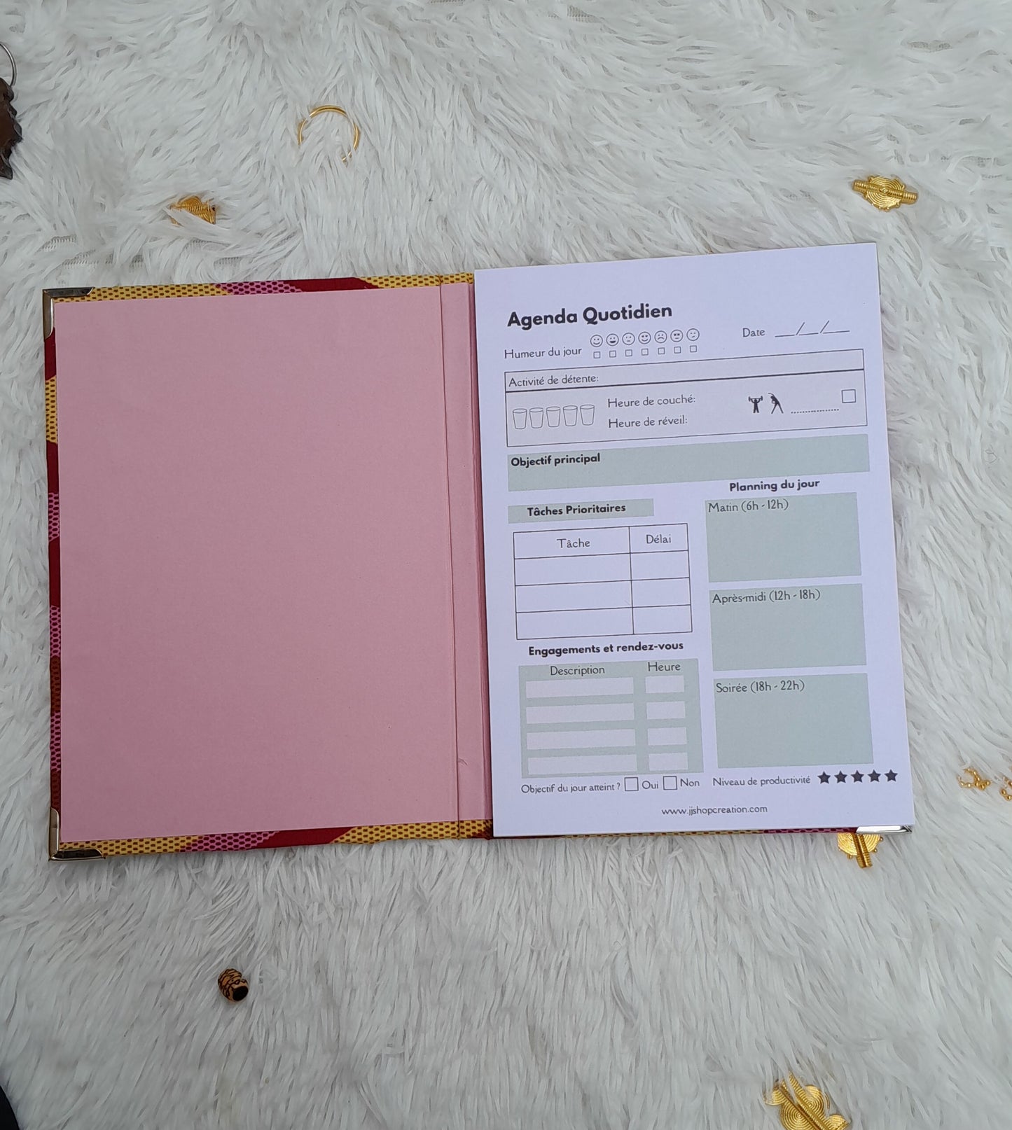 Agenda Journalier – Détachable & Rechargeable