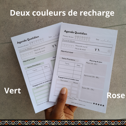 Recharge pour Agenda Journalier