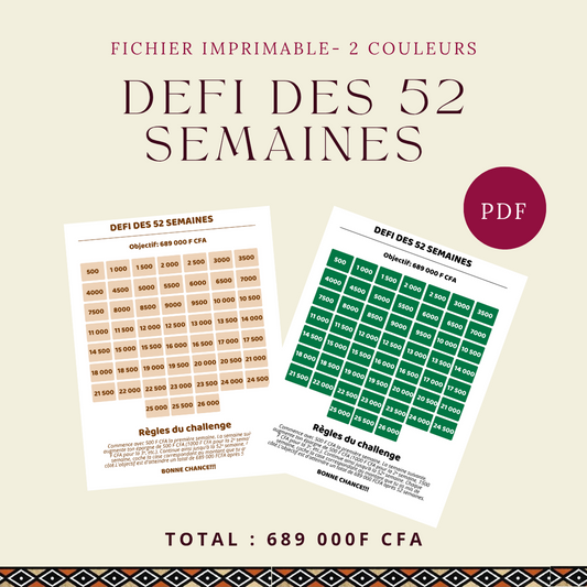 Défi 52 semaines