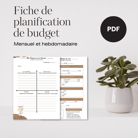 Fiche de planification budgétaire