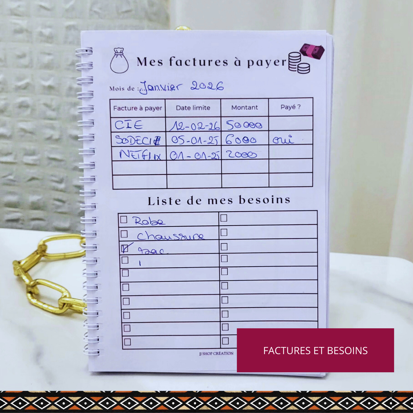 Mon budget mensuel 2026